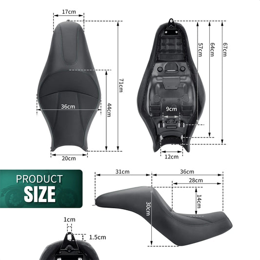  Driver Passenger Seat Cushion Saddle for Vulcan S 650 